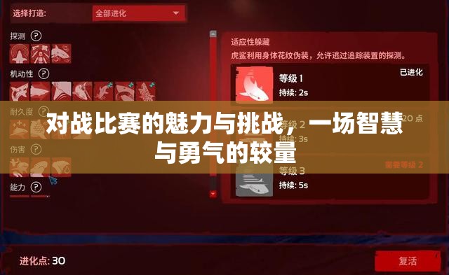 对战比赛的魅力与挑战，一场智慧与勇气的较量